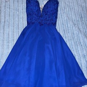 Elegant Blue Teen Dress